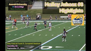 20240901  Hailey Juhasz 3  Highlights  Averett vs Berry College  DIII Womens College Soccer [upl. by Enelhtak]