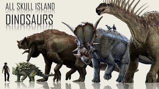 25 Skull Island Dinosaurs Size Comparison  World of Kong [upl. by Rotsen]