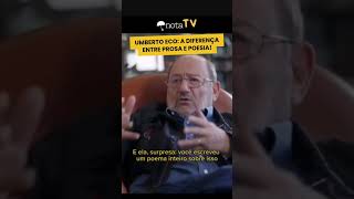 UMBERTO ECO A DIFERENÇA ENTRE PROSA E POESIA [upl. by Schaeffer466]