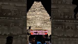 Tirupati balaji maharaj ❤️❤️ shree bhumi pandal ❤️🧿viralvideos ytshorts maadurga tirupati [upl. by Dosh384]