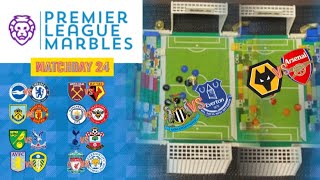 PREMIER LEAGUE MARBLES  Matchday 24 ⚽️🏟 [upl. by Cosme]