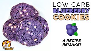 Low Carb BLUEBERRY COOKIES 🫐 VIRAL Keto Cookie Recipe [upl. by Alleynad]