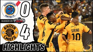 SUPERSPORT UNITED vs KAIZER CHIEFS Goals amp Extended Highlights Carling Knockout Cup last 16 [upl. by Gaulin229]