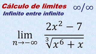 Límites con radicales al infinito Infinito entre Infinito limites con raíces cubicas en denominador [upl. by Anette714]