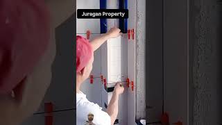 How to install tile on Circular pipe tiling construction tiled satisfying tilingtips [upl. by Anilat89]