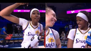 Rickea Jackson and Dearica Hamby was all smiles after the LA Sparks win over The Dallas Wings [upl. by Keeton]