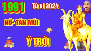 🔴 TỬ VI 2024 Tử Vi Tuổi TÂN MÙI 1991 Nữ Mạng năm 2024 Cực may Cực đỏ Trời CHO LỘC LỚN GIÀU TO [upl. by Akilak]