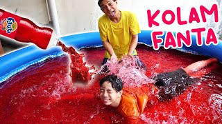 BERENANG DI KOLAM FANTA MERAH  SEGARRR  Vlog Drama  CnX Adventurers [upl. by Pris315]