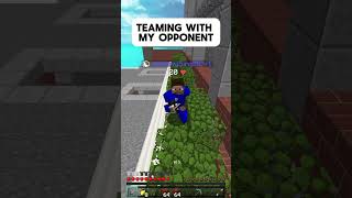 Teaming with my opponent minecraft bedwars [upl. by Amara611]