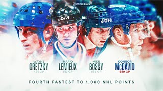 McDavid is 4th fastest to 1000 POINTS [upl. by Lalib]