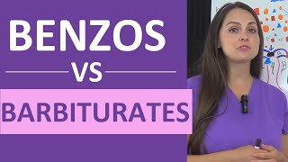 Benzodiazepines vs Barbiturates Nursing Sedative AntiAnxiety Anxiolytic Pharmacology NCLEX [upl. by Rivalee]