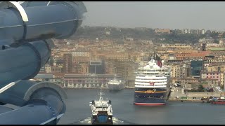 HD  MSC SEAVIEW COSTA FASCINOSA and DISNEY MAGIC in Naples Italy [upl. by Lerad]