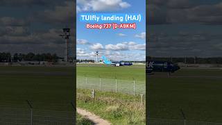 TUIfly Boeing 737 landing at Hannover airport HAJ hannoverairport tuifly landing boeing 737 [upl. by Innavoig]