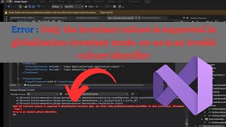Error  Only the invariant culture is supported in globalizationinvariant mode in aspnet core [upl. by Epperson]
