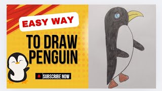 Easy Way To Draw Penguin 🐧 🐧 [upl. by Tyrus]