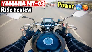 2024 YAMAHA MT03 HARD amp FAST DETAILED RIDE REVIEW [upl. by Frodina]