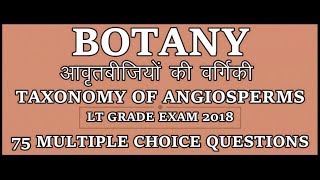 Biology BotanyTaxonomy Of Angiosperms  75 Multiple Choice Questions [upl. by Hanikehs]