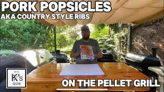 Country style ribs on a pellet grill [upl. by Nodnal]