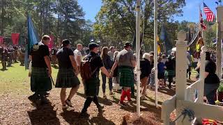 Clan Campbell Society North America in Parade of Tartans at Stone Mountain Highland Games 2023 [upl. by Pearla520]