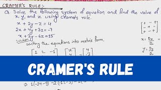 Cramers rule  Cramers rule examples [upl. by Gunar]