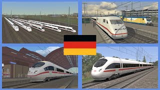 German ICE train evolution in Train Simulator [upl. by Samantha]