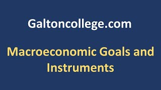 Macroeconomic Goals and Instruments [upl. by Koosis131]