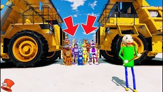 WILL BALDI CRUSH ALL THE ANIMATRONICS GTA 5 Mods FNAF RedHatter [upl. by Josh]