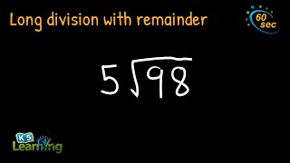 Long Division with Remainder  Easy Example [upl. by Akimat667]