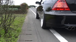 s600l w220 エキマニ マフラー Exhaust Sound Headers amp Muffler） TGSASAKI2 [upl. by Jasisa]