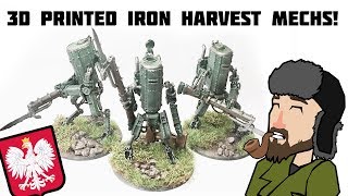 3D printed Iron Harvest Polania Mech Model [upl. by Apollus]