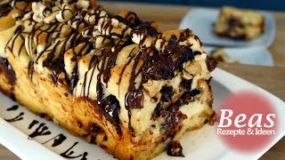 Süßes ZUPFBROT Rezept – Mit Nüssen und Nougat – Pull Apart Bread Schokoladig [upl. by Fianna399]