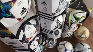 Adidas Matchball COLLECTION History  Finale Brazuca Jabulani Teamgeist Fevernova Tricolore [upl. by Layne]