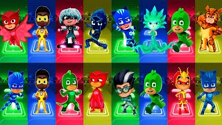 PJ Masks Team Gekko ðŸ†š Luna Girl ðŸ†š Armadylan ðŸ†š Owlette ðŸŽ¶ Tiles Hop EDM Rush [upl. by Neeoma22]