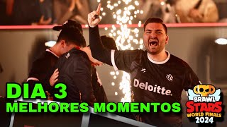 MELHORES MOMENTOS DO TERCEIRO DIA DO MUNDIAL DE BRAWL STARS 2024 [upl. by Egag]