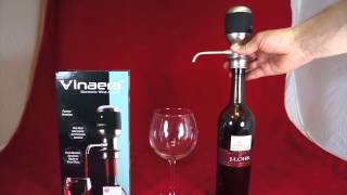 Product Review and Unboxing Vinaera Electronic Wine Aerator TGWAVINMV6 [upl. by Dnomyar]