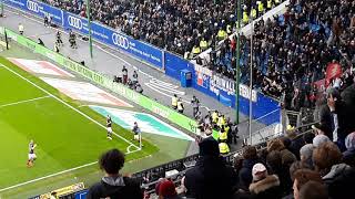 Fans und Spieler des FC St Pauli feiern das Tor von Henk Veerman gegen den HSV im Hamburger derby [upl. by Helbona]