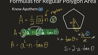 Regular Polygon area fromulas [upl. by Roscoe236]