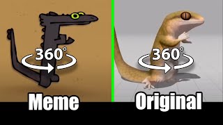 Toothless Dancing Original Vs Meme 360º VR [upl. by Gianna]