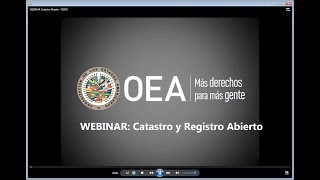 WEBINAR Catastro y Registro Abierto [upl. by Doraj]