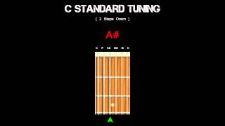 Guitar Tuning  C Standard  2 Steps Down [upl. by Tedda]