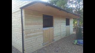 Building a wooden horse stables Stable Build Company [upl. by Wilek]