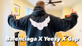 Balenciaga Yeezy Gap collaboration Hoodie  Fit Cost and Sizing  Made in usa 🇺🇸 [upl. by Shulamith]