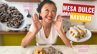 Aprende a preparar un salame de chocolate y mantecol casero  Ideas de postres navideños  Kari Gao [upl. by Fachan]