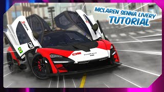 Make Simple Livery McLaren Senna GTR Easy Tutorial Design Car Parking Multiplayer [upl. by Ydnerb]