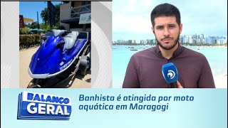 Banhista é atingida por moto aquática em Maragogi [upl. by Barstow]