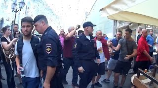 RUSSIAN POLICE IN ACTION AGAINST ENGLAND FANS [upl. by Oric]