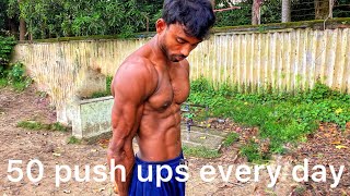 50 push ups every day calisthanics homeworkout pushups motivation youtubevideo viralvideo [upl. by Boatwright]