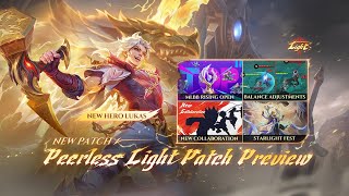 New Patch  Peerless Light Patch Preview  Mobile Legends Bang Bang [upl. by Justis]