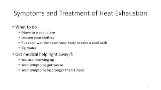 Episode 156  Heat Exhaustion  Symptoms and Treatment [upl. by Ylirama335]