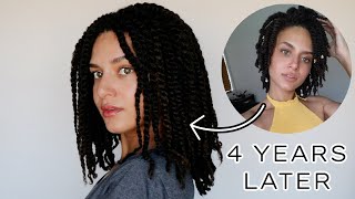 MINI TWISTS UPDATE Four Years Later amp 3x the Amount of Hair LOL  Type 4 Natural Hair [upl. by Mitinger]